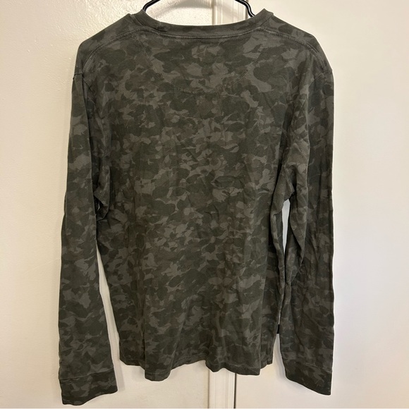Abercrombie & Fitch Men’s Long Sleeve Camo Tee Olive Green Size Large Super Soft - Picture 5 of 7